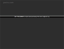 Tablet Screenshot of pariro.com
